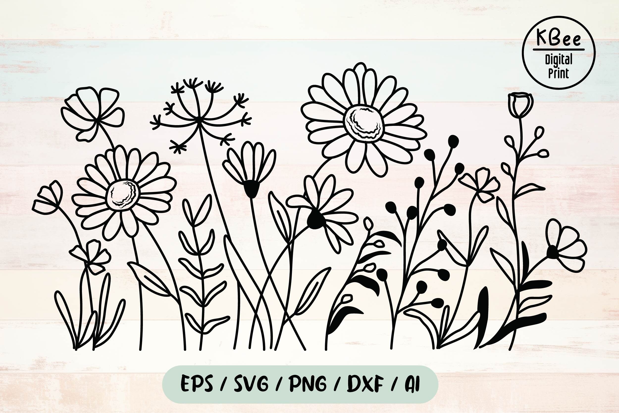 Flower Svg, Wildflower Svg, Floral Svg