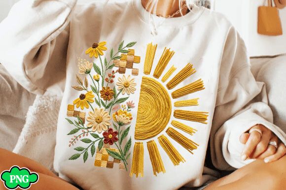 Sunshine Floral PNG, Boho Summer PNG